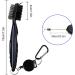 SHENGQIDZ Golf Club Brush - Groove Cleaner with Retractable Zip-line and Carabiner | 1 Pack Black - Buy Online on GoSupps.com