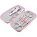 marQus Solingen Germany 7-Piece Manicure Set for Women & Men - Nail Clippers, Tweezers, Grooming Kit - Pink | Great Gift Idea - Buy Online on GoSupps.com