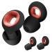 Concert Ear Plugs 2 Pair BNU High Fidelity Noise Cancelling Earplugs Hearing Protection for Musicians Festivals Raves Sleep 25-33db Noise Reduction 6 Pair Reusable Foam&Silicon Tips in S/M/L Black