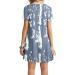 Women's Casual Floral Print Dress - Summer Short Sleeve Beach Dress XX-Large Navy - Buy Online on GoSupps.com