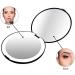 Balawin 3X Portable Folding Mirror with LED Light Makeup Mirror 10X Magnifying Glass 12 Lamp Bead Mini Mirror Black - Buy Online on GoSupps.com
