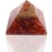 Carnelian Crystal Orgone Pyramid - Tree of Life Design | Handmade for Positive Energy Balance | Reiki Charged - Buy Online on GoSupps.com