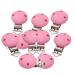 Buy 10-Pack Pink Round Wooden Pacifier Holders (44mm) - International Shipping Available - Buy Online on GoSupps.com