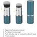Qukaim Oil Absorbing Volcanic Face Roller 2 in 1 Face Oil Absorbing Roller Double Headed Foundation Brush Volcanic Stone Oil Control Roller Blue - Buy Online on GoSupps.com