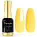 VENALISA 12ml Milky Yellow Gel Nail Polish Soak Off Nail Lamp UV LED Natural Nail Gel Polish Nail Art DIY Manicure French Gifts 0.43 OZ 1049- Milky Yellow