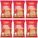 Jubi Corn Puffs Halal Certified No MSG No Preservatives Crisps Bag + FabFinds Mug (6 Pack Paprika)