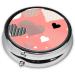 Valentine's Day Lover Round Pill Box | 3 Compartment Portable Organizer for Purse & Pocket | Perfect Gift Idea - Buy Online on GoSupps.com