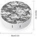 Gray Camouflage Cute Contact Lens Case | Portable Round Travel Kit with Mirror for Daily Outdoor Use - Shop Now - Buy Online on GoSupps.com