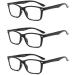 Suertree spring hinge (3 pack) Reading glasses visual aid optics glasses reading help for women men of 2.0x BM151 2.0X dioptria 3PC BM151
