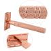 Rodrigo Interchangeable Men's Safety Razor - Double Edge Reusable Metal Razor in Rose Gold for a Luxurious Shaving Experience - Buy Online on GoSupps.com