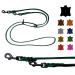 Dog liner Small dogs / large dogs black hooks 2m / 2.40m / 2.80m / 3.50m / 5m Double linen adjustable (2.40m x 15mm fir green) 2.40m x 15mm fir green