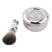 Shaving Brush Bowl Set Alloy Shaving Soap Mug Bowl with Lid Silver Handle Synthetic Hair Brush Men Shaving Brush Kit