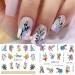 Summer Flower Leaf Nail Art Stickers - 12PCS Water Transfer Decals for Colorful Summer Nail Decorations - Buy Online on GoSupps.com