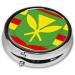 Native Hawaiian Flag Portable Metal Pill Box | Round Mini 3-Compartment | Travel-Friendly Design for Small Pills - Buy Online on GoSupps.com