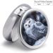 Shop Round Pill Box - Arctic Owl Print | 3 Compartment Decorative Metal Organizer | Portable Pocket Pill Box - Buy Online on GoSupps.com