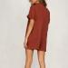 ESCBUKI Women's Button Down Jumpsuit - Solid Color Knee Length Romper Dress - Red Flowy Pantsuit - Buy Online on GoSupps.com
