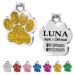 Ibera Gifts - Personalized pendants for small to medium -sized dogs and cats in paw shape - engraving dog brand collar dog neck band Name personalized Dog address trailer cat necklace (gold) yellow