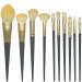Complete Set of 10 Essential Makeup Brushes for Flawless Foundation Blush Concealer & Eye Shadow International Shipping Available - Buy Online on GoSupps.com