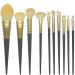Complete Set of 10 Essential Makeup Brush for Foundation Blending Blush Concealer Eye Shadow