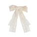 White Lace Hair Bow Hair Clip for Women Metal Hair Clips with Long Tail 90's Hairpin Barrette Bride to Be Gifts Bridesmaid Favors Party Decorations