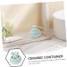 Healeved makeup jar lip balm holder ceramics skincare cosmetic sample containers 4.7x4.7cm Sky-blue - Buy Online on GoSupps.com