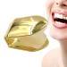 Gold tooth cap gold teeth |Hip Hop Shiny Gold Grillz 14k Gilded |Top tooth single grill cap teeth jewelry party accessories for women men grills mouth