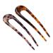 Minkissy 2pcs French hair fork celluloid chignon hairpins hair updos u pins pencil braid twist bobby pins for rolls (random color) sorted color 1 piece (1 Pack)