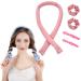 Lock winder curls without heat Heatless Curl's band Silk Hair Lockenwicker with hairpin Wave Formers overnight Hair Curler No Heat Diy hairstyle set for long hair (pink)
