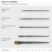 Arteza Premium Synthetic Acrylic & Oil Paint Brushes Set - 5 Brushes for Beginners and Experts | Brass Ferrules, Wooden Birch Handles | Painting Art Supplies - Buy Online on GoSupps.com