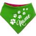 Both-Sided Multicolor Dogs Turning Towel - Customizable Size 4 (Neck 45-52 cm) - Pink Lime/Lime - Ideal for International Shipping - Buy Online on GoSupps.com