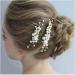 IYOU Bridal Wedding Hair Combs Silver Pearl Side Comb headpiece Bride Hair Accessories for Women and Girls - Buy Online on GoSupps.com