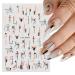 9 Sheets Rose Gold Nail Art Stickers - 3D Self-Adhesive Decals for Luxury Nail Decoration - Buy Online on GoSupps.com
