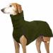 Autumn and winter warm greyhound Labrador Shepherd big dog clothing turtlovers sweater stretch fleece dog sweater vest pet jacket coat suits green 2xl green 2XL
