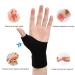 Thumb Wrist Compression Gloves - 1 Pair | Breathable Support Brace with Gel Pads for CMC Joint Pain Relief | Arthritis, Tendonitis, Carpal Tunnel Relief - Buy Online on GoSupps.com