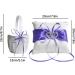 Plcnn 2Pcs Wedding Pillow Ring and Flower Basket Set White Satin Flower Girl Basket Wedding Petals Storage Basket for Wedding Anniversary Celebrations Party Supplies - Buy Online on GoSupps.com