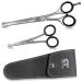 CT Pet Cat Dog Grooming Scissors Kit 6 & 4.5 inch Hair Cutting Scissors Set Japanese Stainless Steel Curved Blades with Safety Round Tips for Your Beloved Pets
