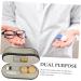 Buy BUIFULSIC Double-Use Travel Glasses Case & Contact Lens Container - Compact 15.8x7.4cm Metal Case for Sunglasses & Lenses - Ideal for International Shipping - Buy Online on GoSupps.com