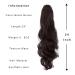 JHZSJF Ponytail Extension 24 inch Black-Brown Curly Wavy Drawstring Hairpiece - Women's Synthetic Clip In Ponytail Wig - Buy Online on GoSupps.com
