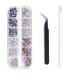 Lofuanna Nail Art Rhinestones Crystal 1440pcs Crystal AB Rhinestones Diamonds Flat Back Stones Gems Set with Pick Up Tweezers and Rhinestone Picker Dotting Pen Nail Tools Art Decoration for Nail (A2)
