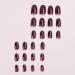 PERZOE Artificial Manicure Tips Fashion Wearable False Nail Patch with Glue Manicure Accessories Wine Red - Buy Online on GoSupps.com
