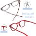 2 Pack Round Reading Glasses for Women with Spring Hinge, Red & Multicolor, 3.0x - Buy Online on GoSupps.com