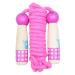 Jump Rope for Kids Adjustable Length Cotton Rope with Wooden Handle for Boys and Girls Sport Fitness Exercise Pink