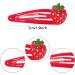 Miaija 4 Pieces Strawberry Hair Clips Cute Fruit Hairpin Sweet Bangs Hair Barrettes Red Strawberry Hair Accessories for Kids Girls Women - Buy Online on GoSupps.com