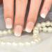 Ombre Pink Nude White French False Nails - Medium Squoval Gradient Press on Nails - Buy Online on GoSupps.com