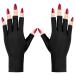 CURELIX Anti UV Gloves for Gel Nail Lamp Professional UV Protection Gloves for Manicures Black