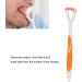 Ergonomic Tongue Scraper Cleaner Tool | Refresh Your Breath Safely - Flexible Design for Adults (Orange) - Buy Online on GoSupps.com