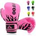 Kids Boxing Gloves 4oz 6oz 8oz Punching Gloves for Kids Youth Traning Gloves for Punching Bag Kickboxing Sparring Muay Thai MMA Fight Gloves Pink 4oz