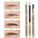 Baluue 2pcs Eyebrow Pen with Brush Eyebrow Pencil Long Lasting Waterproof Eyebrow Makeup Brown #5 1 count (Pack of 1) Marrom 5 - Buy Online on GoSupps.com