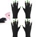 OYANIMO 2 Pairs UV Gloves for Gel Nail Lamp  Professional UPF50+ UV Protection Gloves for Manicures DIY Accessories  Nail Art Skin Care Fingerless Anti UV Glove Protect Hands
