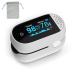 Fingertip Pulse Oximeter Pulse Oximeter with Alarm High definition OLED Oxygen Monitor Fingertip Fast and Accurate Oxymeter Includes AAA Batteries Bag Lanyard (Black White)